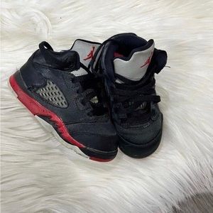 Nike Air Jordan Retro Satin Bred 5s 7c Toddler